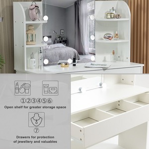 WestWood Dressing Table DT18 White - White by WestWood