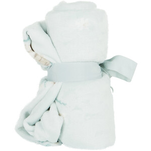 Highland Cow Printed Fleece Throw - Blue by My Home