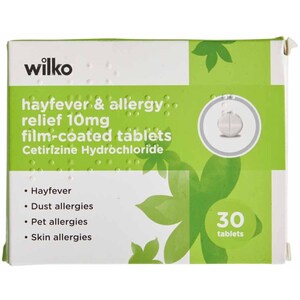 Pack of Cetirizine Hayfever Relief Tablets - Green / 30