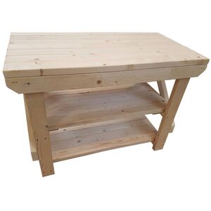 Acorn Wooden Workbench With Double Shelf by Arbor Garden Solutions
