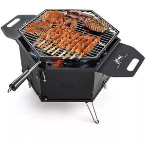 Charcoal Grill Rotatable Barbecue - Black by Wyld and Coco