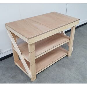 Eucalyptus Top Workbench With Double Shelf by Arbor Garden Solutions