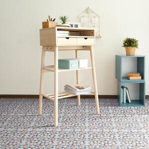 Floor Tiles Self-Adhesive Vinyl Flooring Kitchen Bathroom - Multicoloured / Leaves by D-C-Fix