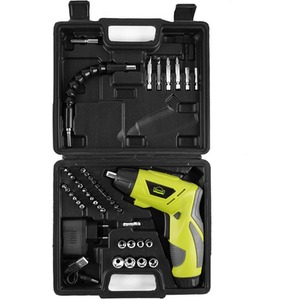 Electric Cordless Screwdriver 45 Piece Set - Black & Green