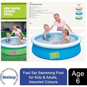 Bestway Swimming Pool Fast Set with Patch Repair Kit - My First Fast Set Children's Pool by Bestway