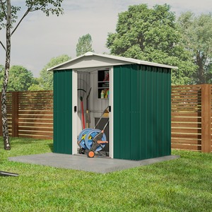 Yardmaster Metal Shed - Green / 202 x 189 x 137cm by Yardmaster