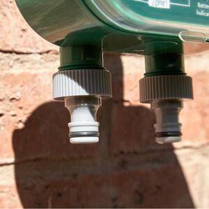 Deluxe Twin Outlet Electric Automatic Garden Watering Timer Clock - Green by Samuel Alexander