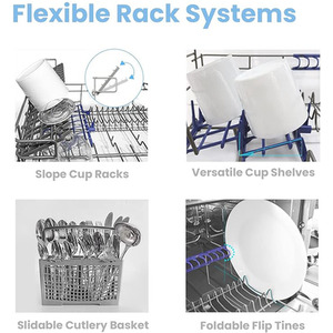 6.5L Freestanding Compact Dishwasher with LED Display by Comfee