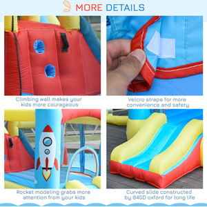 Outsunny Kids 3 in 1 Bounce Castle House - Yellow by Outsunny