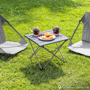 Lightweight Camping Table - Grey / 34cm by Trail