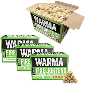 Warma Natural Eco Wood Wool Firelighters - Natural / 4 by Warma