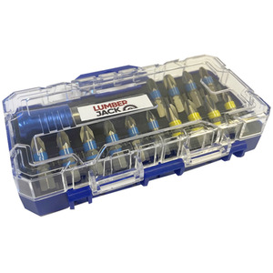 Lumberjack Screwdriver Bit Set 15 Piece For Drill - Silver by Lumberjack