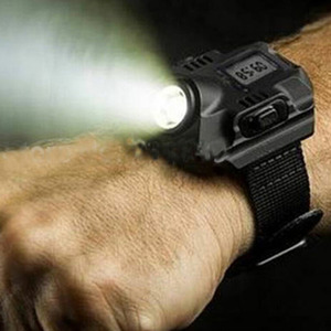 Wrist Watch and Torch - Black