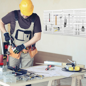 4 Pieces Magnetic Panel Tool Holder - White by Costway