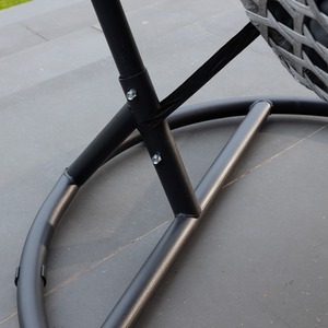 Oakley Swing Single Egg Pod Chair - Dark Grey - Dark Grey by Artemis Home