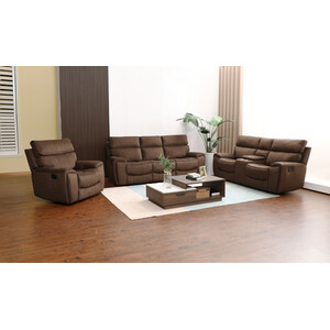 Cancun Reclining Sofa - Brown / 3