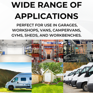 3mm Thick Smooth Rubber Roll Flooring Matting - Black / 1.2m x 1m by Ark Mat