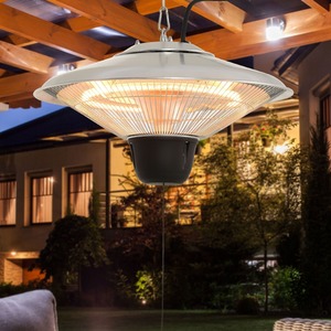 Patio Heater Ceiling 1500W Light with Pull Switch - Grey