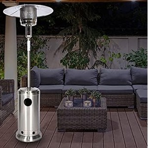 Gas Patio Heater Mushroom Style - Silver