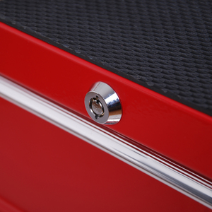 HOMCOM 5 Drawer Tool Trolley Lockable Steel Tool Chest on Wheels - Red by HOMCOM