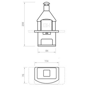 Mussalla Masonry BBQ with Built in Rotisserie - Brown by Callow