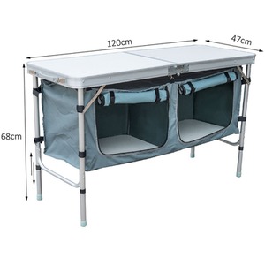 Outsunny Folding Picnic Table - Pebbles White by Outsunny