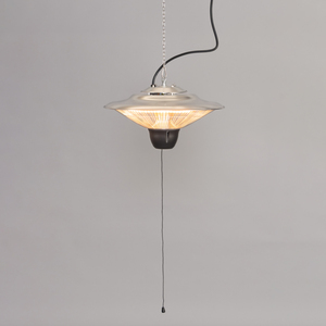 Pendant Outdoor Patio Heater with Pull Cord Switch - Black by Litecraft