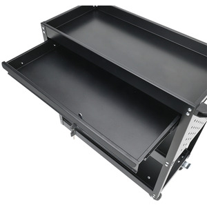 3-Tier Mobile Tool Cart with Lockable Storage Drawer - Black by Kidkid