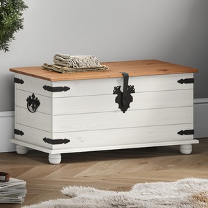 Corona White Blanket Box - Distressed White Wax by Mercers Furniture