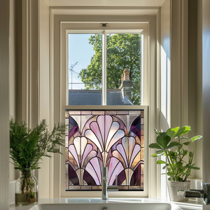 Voran Art Deco Stained Glass Privacy Window Film by Creative Printing Solutions