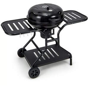 2 Layer Racks Charcoal Barbecue with Grill - Black by Wyld and Coco
