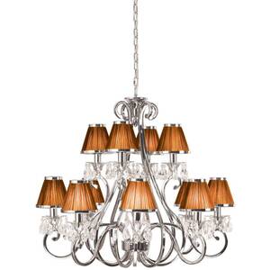 Oksana 12 Light Multi Arm Chandelier Polished Nickel Plate Finish, E14