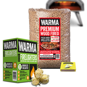 Warma Pizza Pellet 10kg Bag Bundle - Beige by Warma