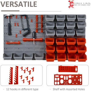 DURHAND 44 Pieces On-Wall Garage DIY Storage Unit - Grey by DURHAND