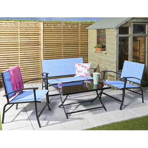 Palma Lounge Set - Blue by Outdoor Essentials