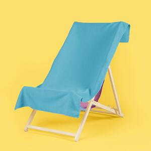 Plain Microfibre Beach Towel - Sea Blue by OHS