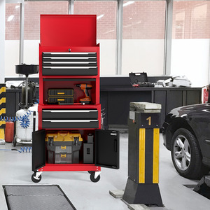 3-in-1 Tool Storage Cabinet Rolling Tool Chest by Costway