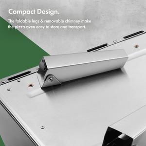 Tabletop Pizza Oven Outdoor - Silver by VonHaus