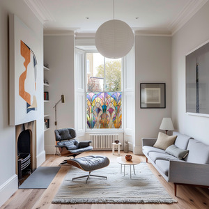 Quarto Art Deco Stained Glass Privacy Window Film