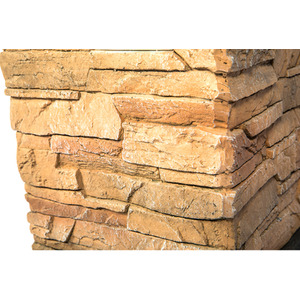 Makara Column Gas Fire Pit - Sand Stone Grey by MDA Designs