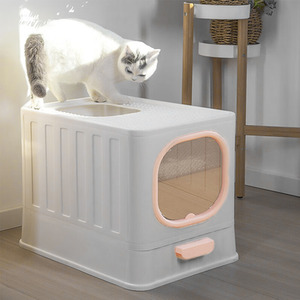 Kitty Litter Box Fully Enclosed Anti-Splashing by Livingandhome