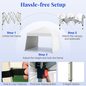 GAINOOM Pop up Canopy Tent - White by GAINOOM