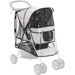 Pet Stroller Rain Cover for Pet Pram, Stroller Buggy - Clear by PawHut