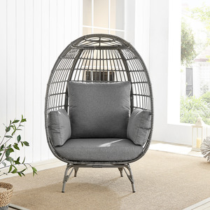 Garden Egg Chair - Grey by FurnitureboxUK