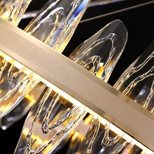 Ring Chandelier Genuine Crystal 3 LED Colours - Gold