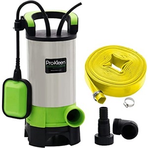 Submersible Water Pump 1100W with Optional Hose by Pro-Kleen