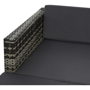 Outsunny 5 Pieces Rattan Sofa Set - Mixed Grey by Outsunny