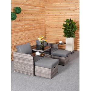 New Hampshire Transformer Patio Set - Grey by Malay