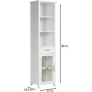 Teamson Home Wooden Bathroom Cabinet Multi Functional White 7978 - White by Teamson Home