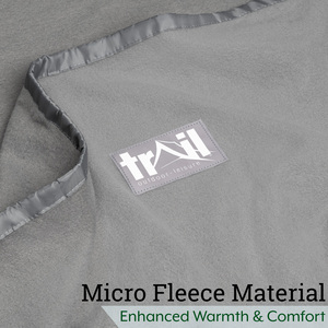 Single Fleece Grey Envelope Sleeping Bag Liner - Grey by Trail